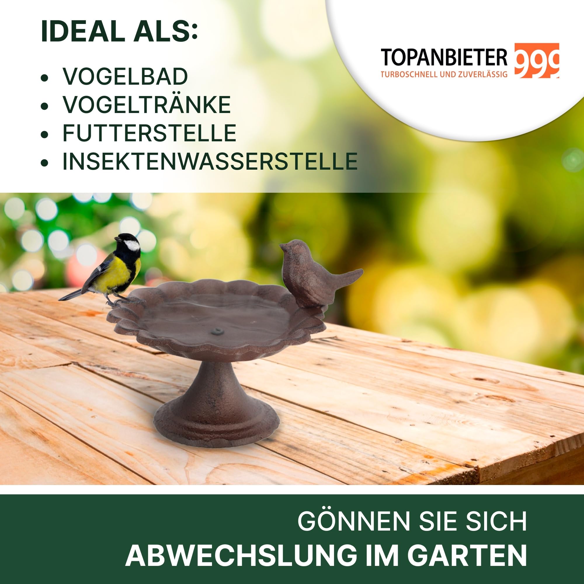 topanbieter999-outdoor-vogeltr-nke-vogel-mit-fu-gusseisen image 5