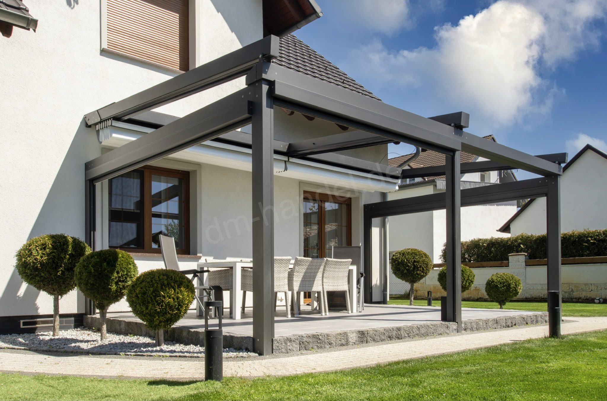 dm-handel-pergola-solid-4x4m-stoffdach-mit-motor image 4