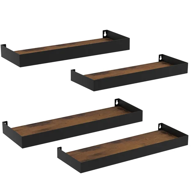 rlavbl-floating-shelves-wandregal-holz-braun-4er-set-rustikal image 1
