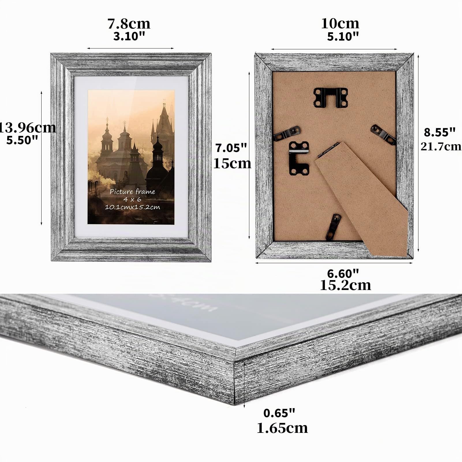 rlavbl-bilderrahmen-10x15-silber-6er-set-passepartout image 2
