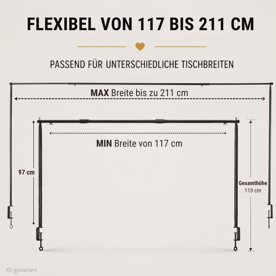 topanbieter999-tisch-dekostange-schwarz-ausziehbar-bis-211cm image 3