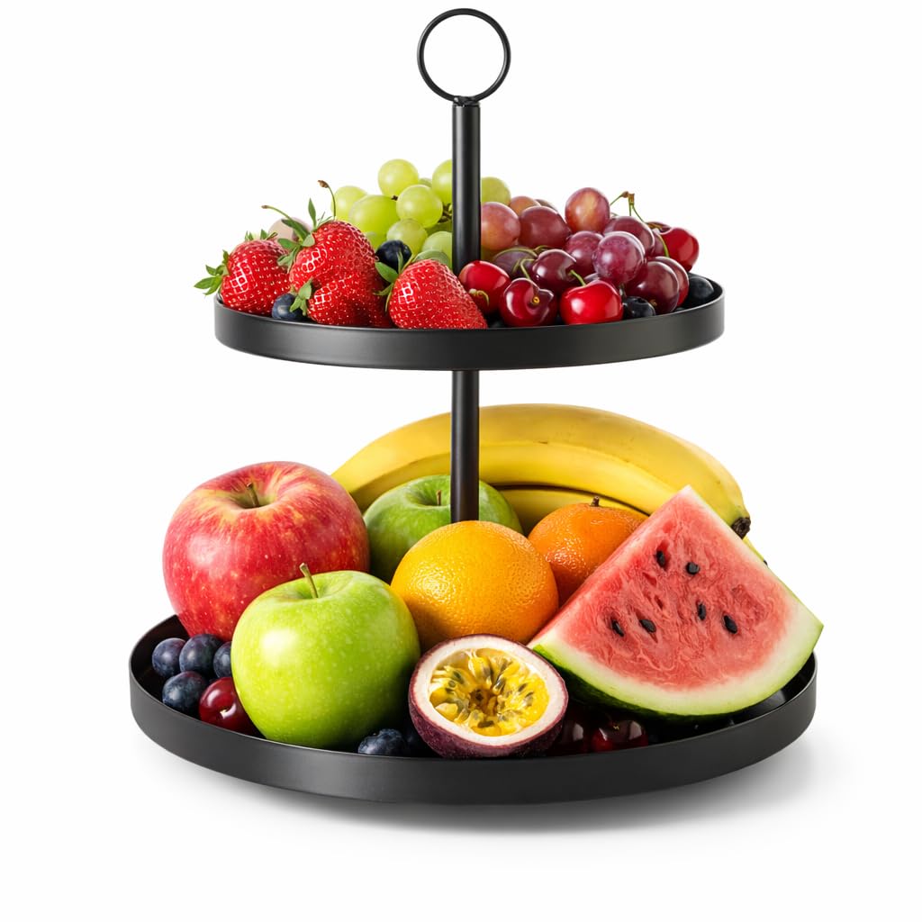 topanbieter999-etagere-2-etagen-schwarz-eisen-30-20-cm image 1