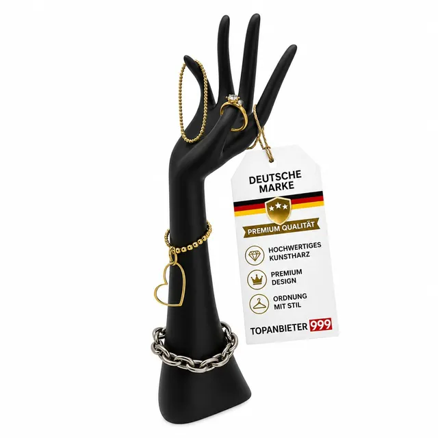 topanbieter999-home-living-schmuckhalter-hand-schwarz-kunstharz image 1