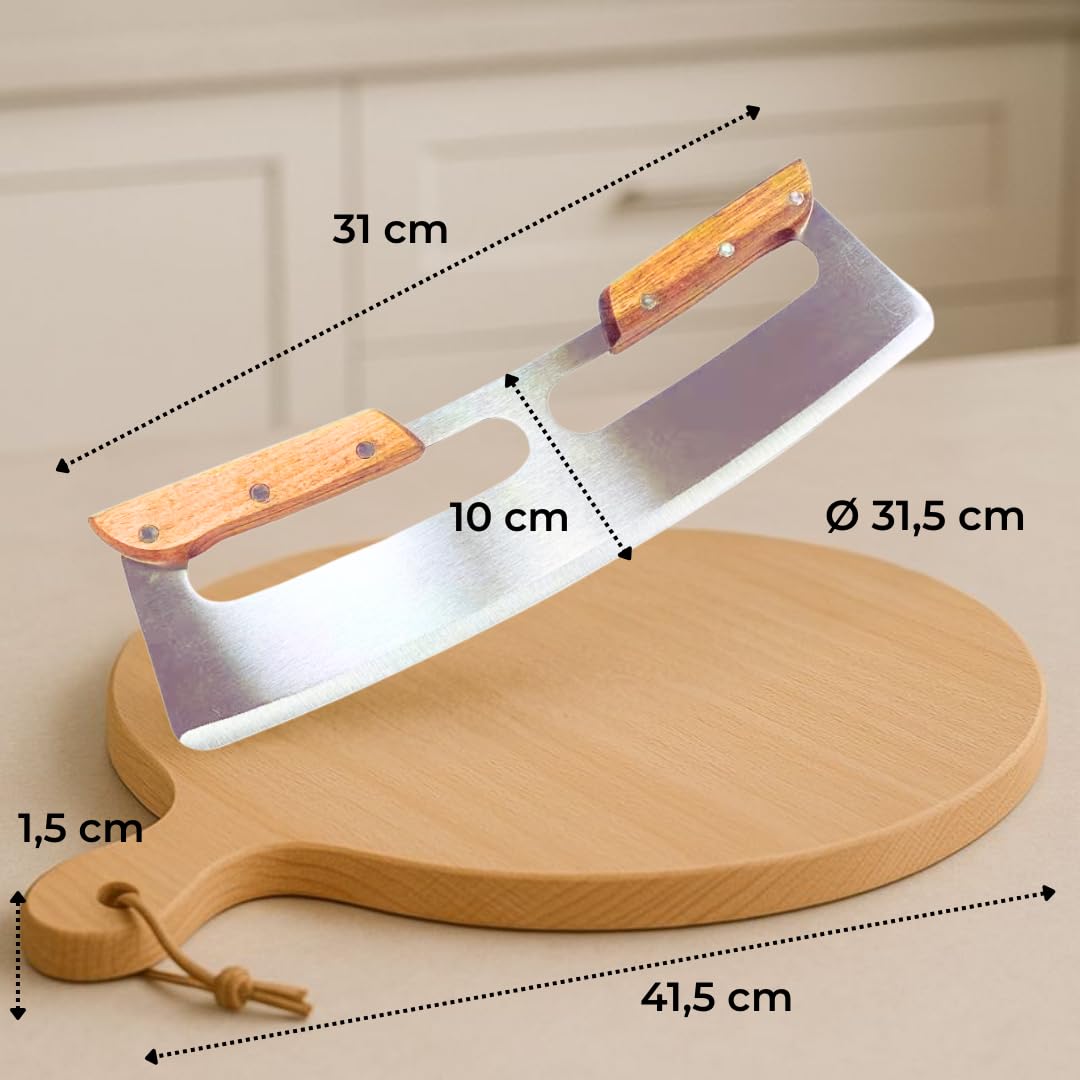 topanbieter999-pizzaschneider-pizzabrett-set-buche-31-5cm image 2