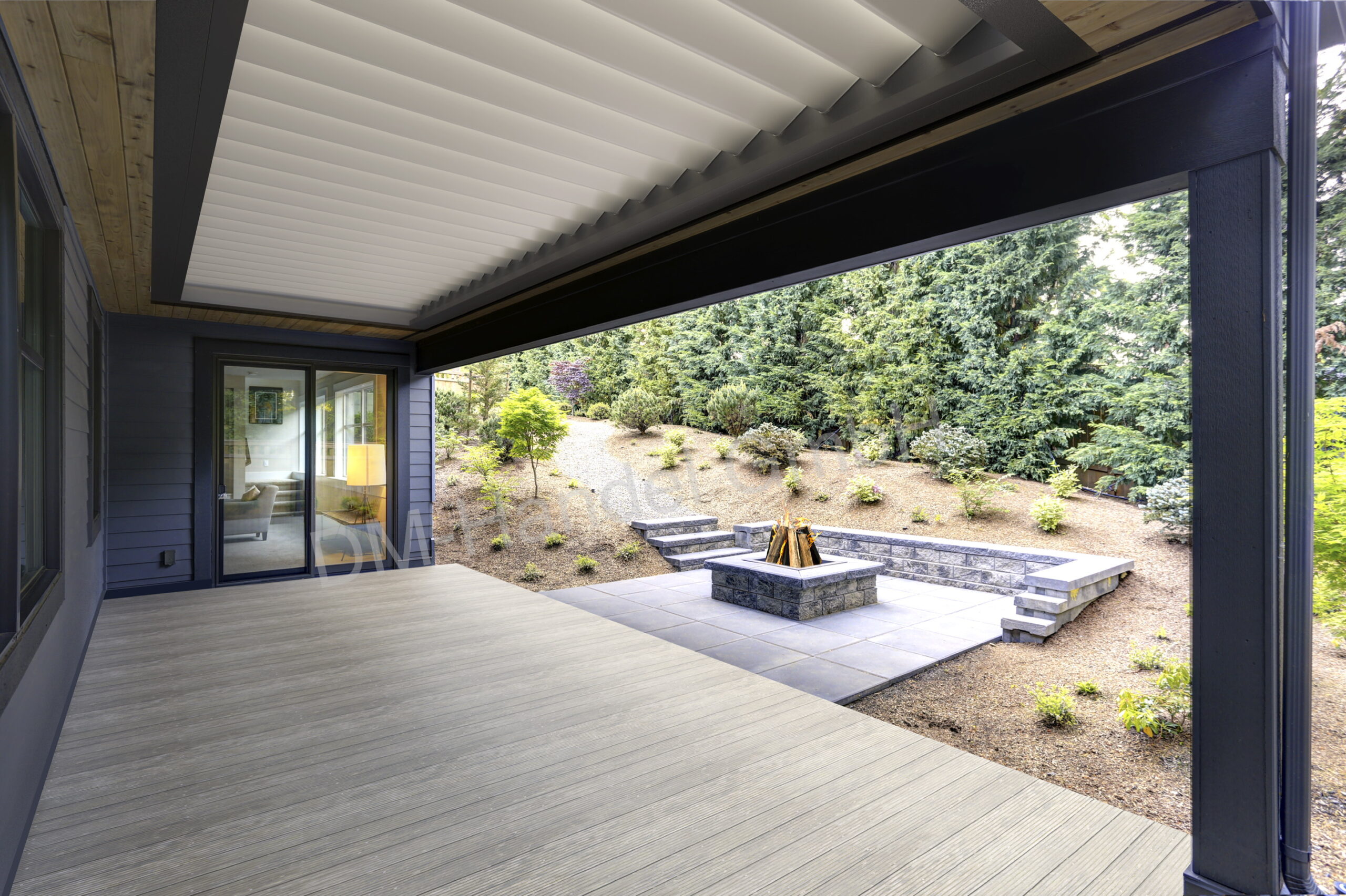 dm-handel-pergola-sb-400-r-4x3m-wand-lamellendach-alu image 1