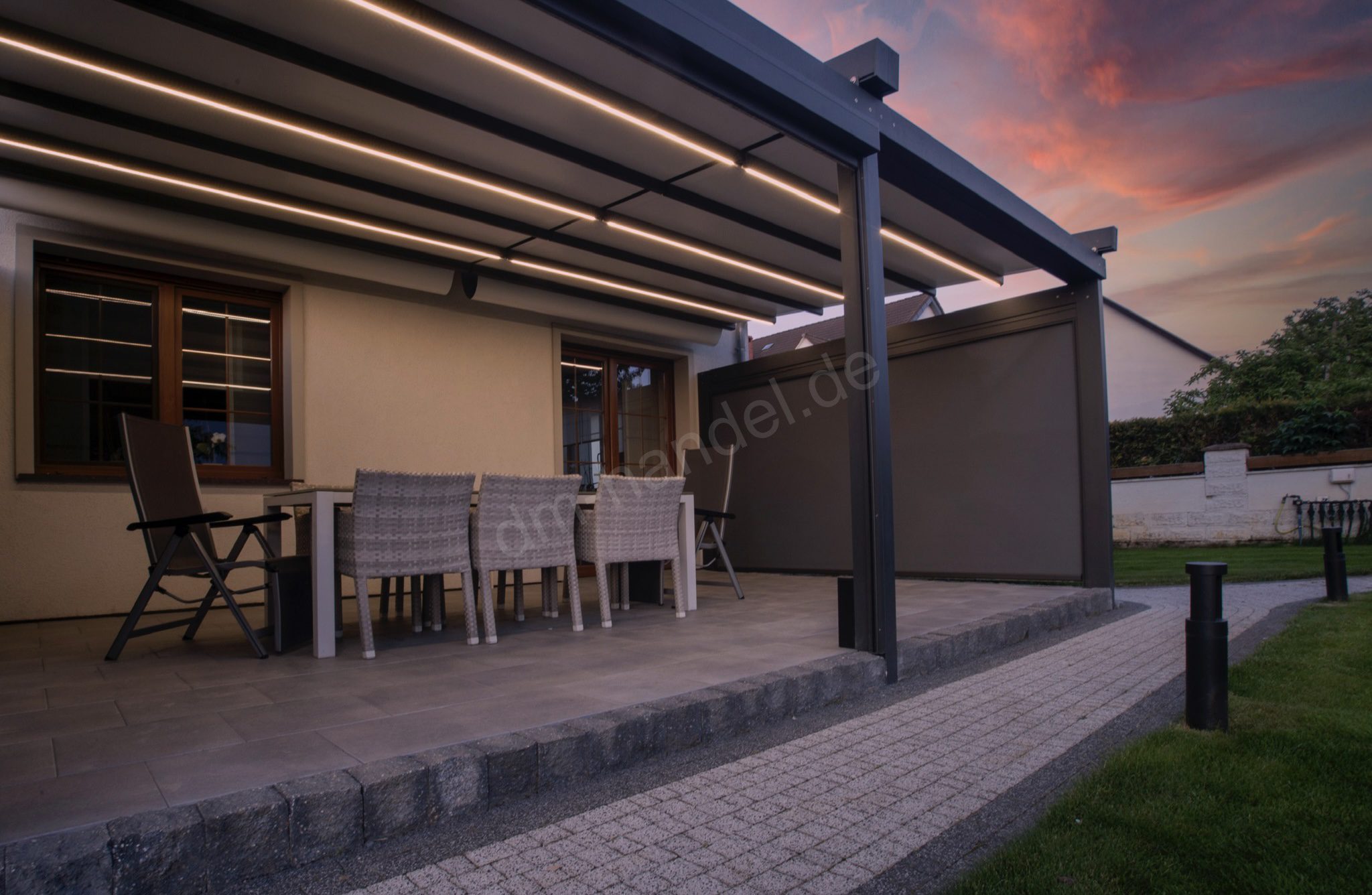 dm-handel-pergola-solid-7x3m-pergola-mit-stoffdach-elektrisch image 4