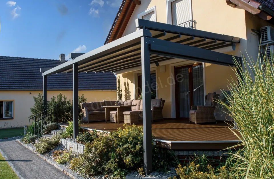 dm-handel-pergola-solid-4x3m-stoffdach-elektro image 1