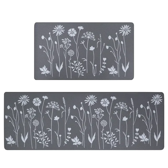rlavbl-k-chenteppich-grauwei-2er-set-pvc-43x120-43x75 image 1