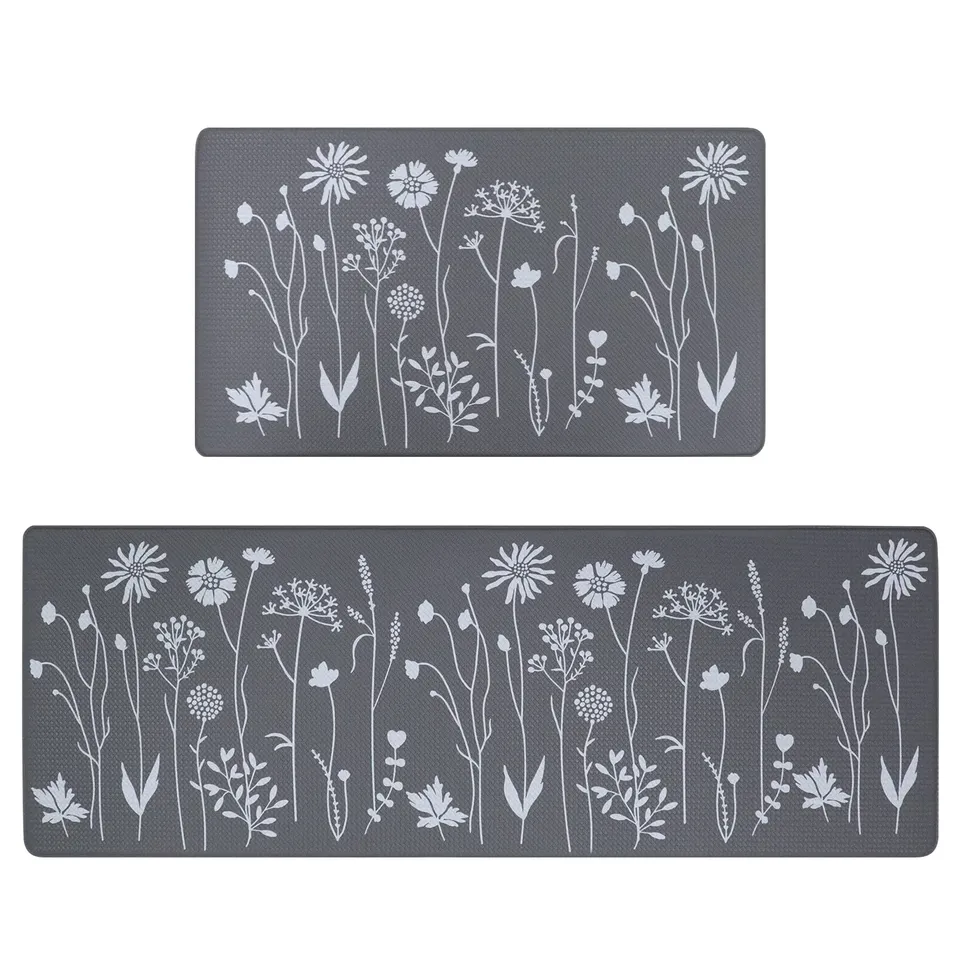 rlavbl-k-chenteppich-grauwei-2er-set-pvc-43x120-43x75 image 1