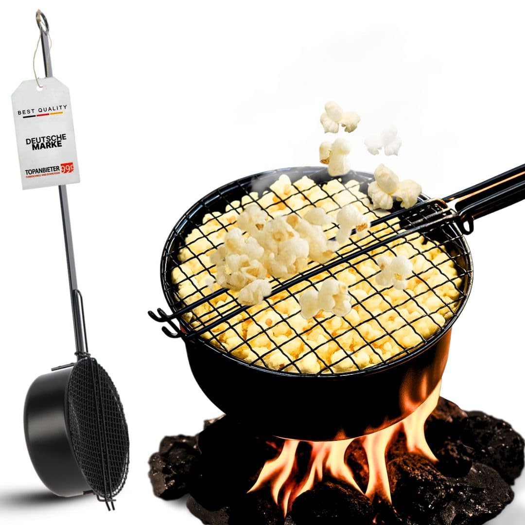 topanbieter999-outdoor-popcornpfanne-lagerfeuer-gro-carbonstahl image 1