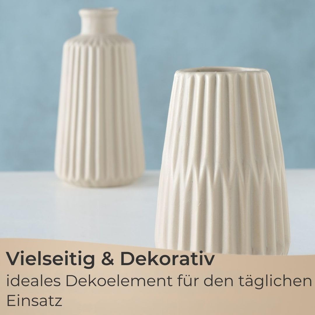 topanbieter999-home-porzellan-vasen-2er-set-beige-matt-trockenblumen image 4