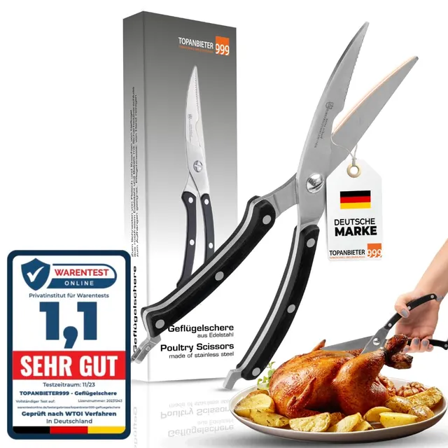 topanbieter999-kochen-genie-en-gefl-gelschere-edelstahl-scharf image 1
