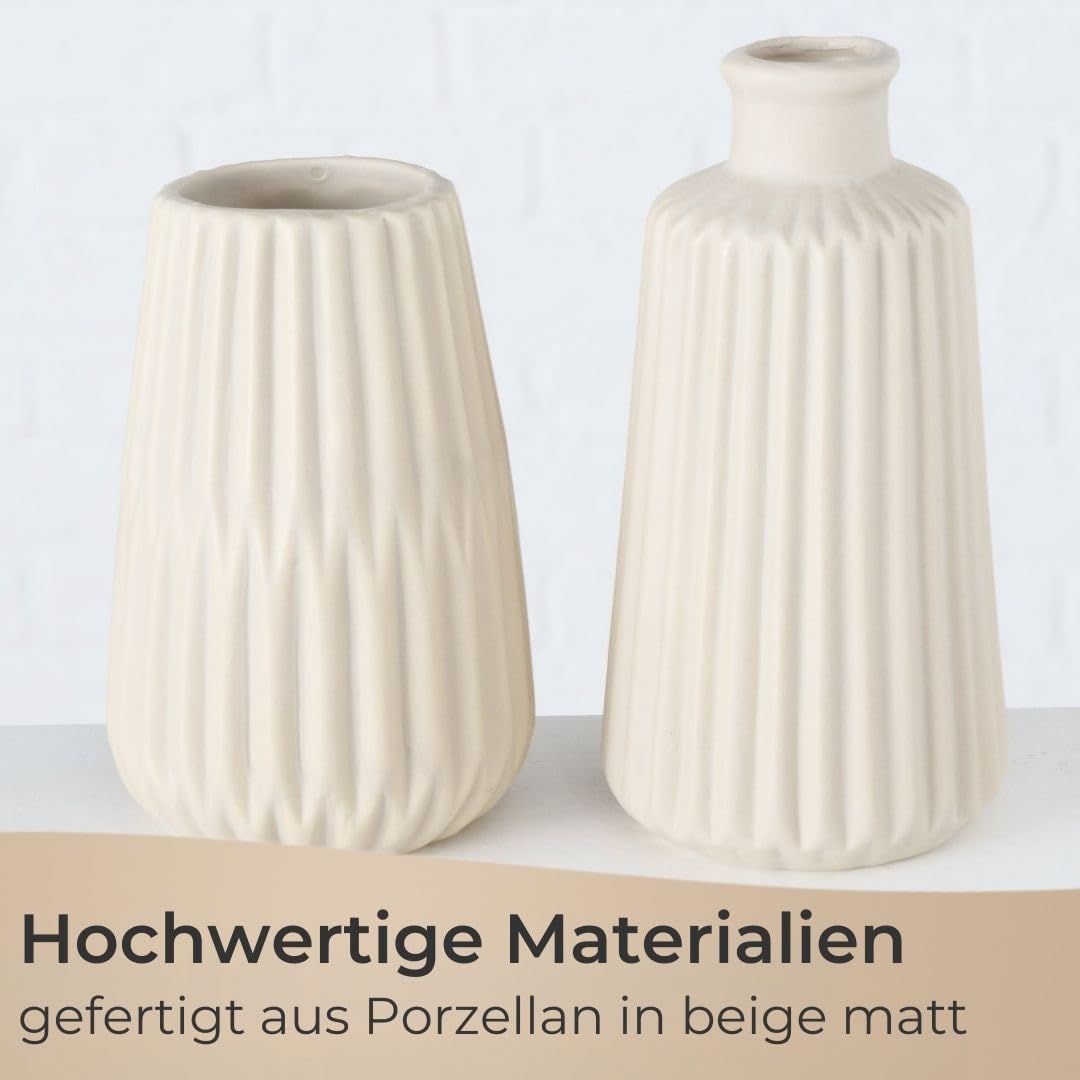 topanbieter999-home-porzellan-vasen-2er-set-beige-matt-trockenblumen image 3