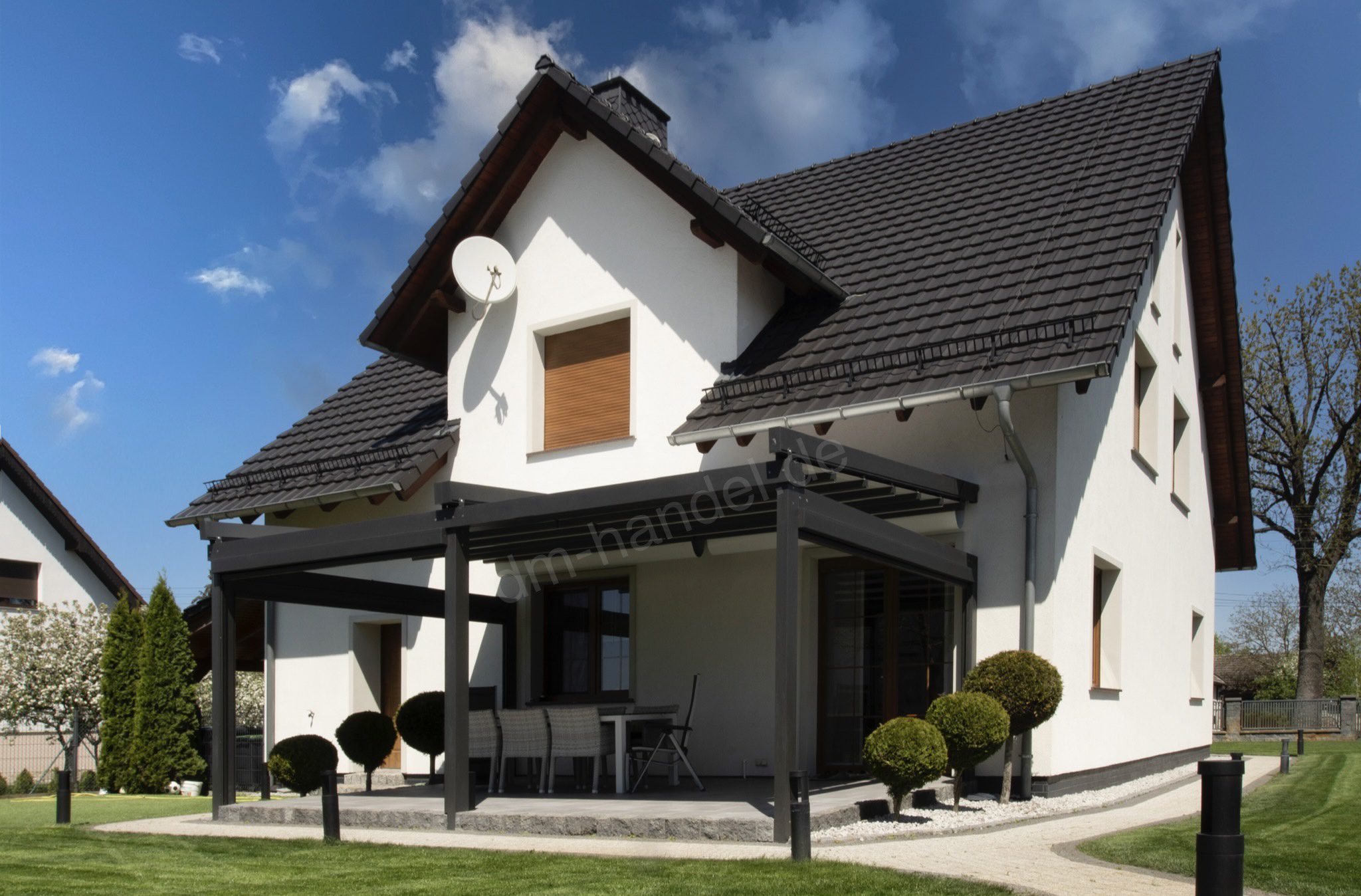 dm-handel-pergola-solid-4x4m-stoffdach-mit-motor image 3