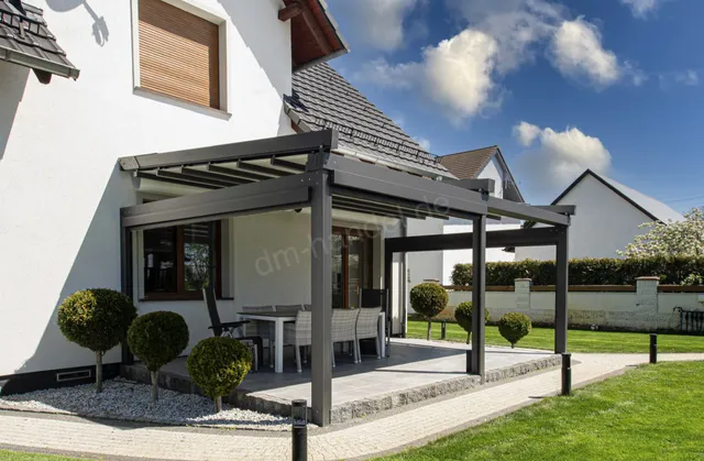 dm-handel-pergola-solid-4x4m-stoffdach-mit-motor image 1