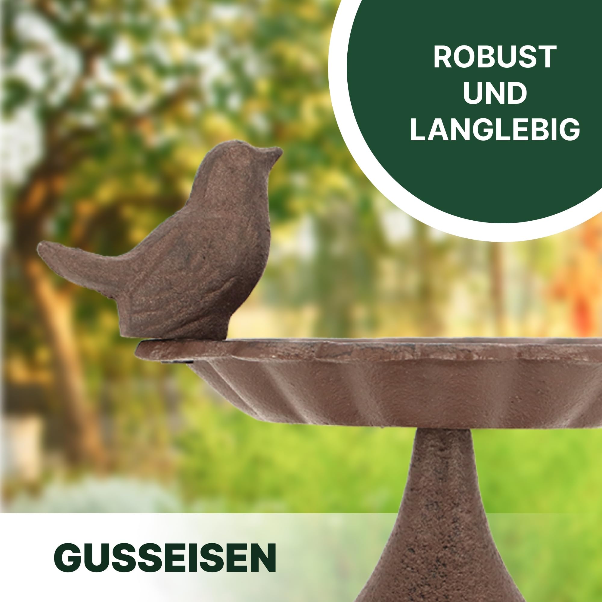 topanbieter999-outdoor-vogeltr-nke-vogel-mit-fu-gusseisen image 3