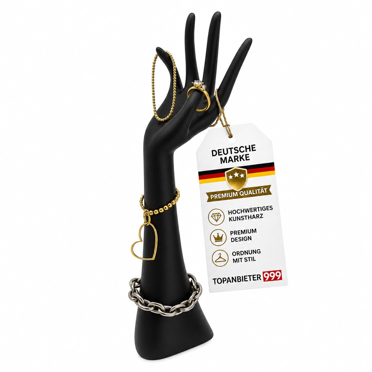 topanbieter999-home-living-schmuckhalter-hand-schwarz-kunstharz image 1