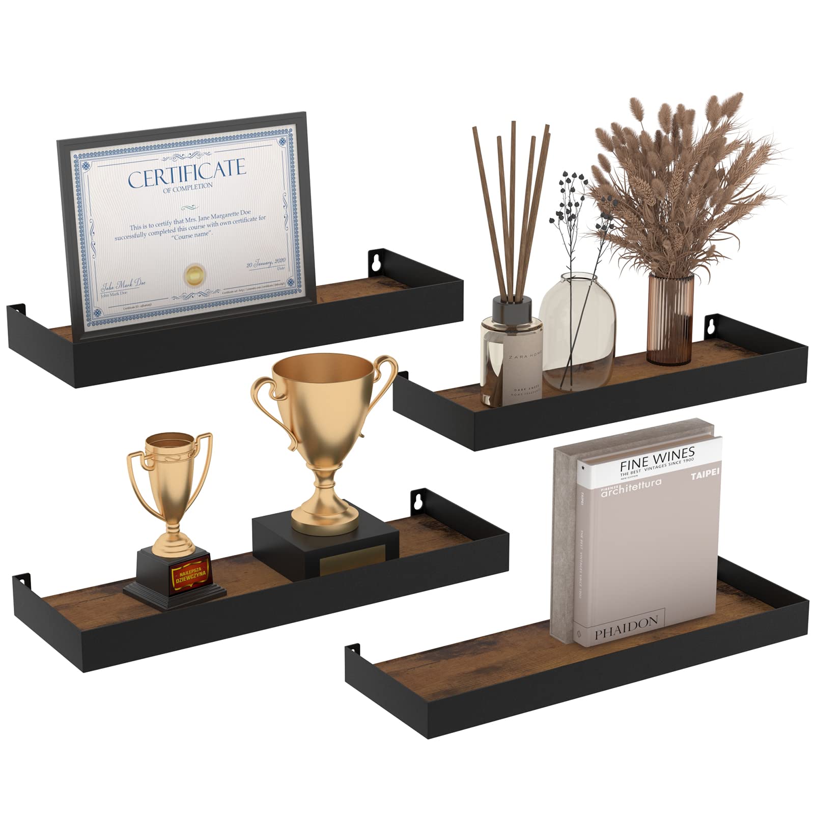 rlavbl-floating-shelves-wandregal-holz-braun-4er-set-rustikal image 4